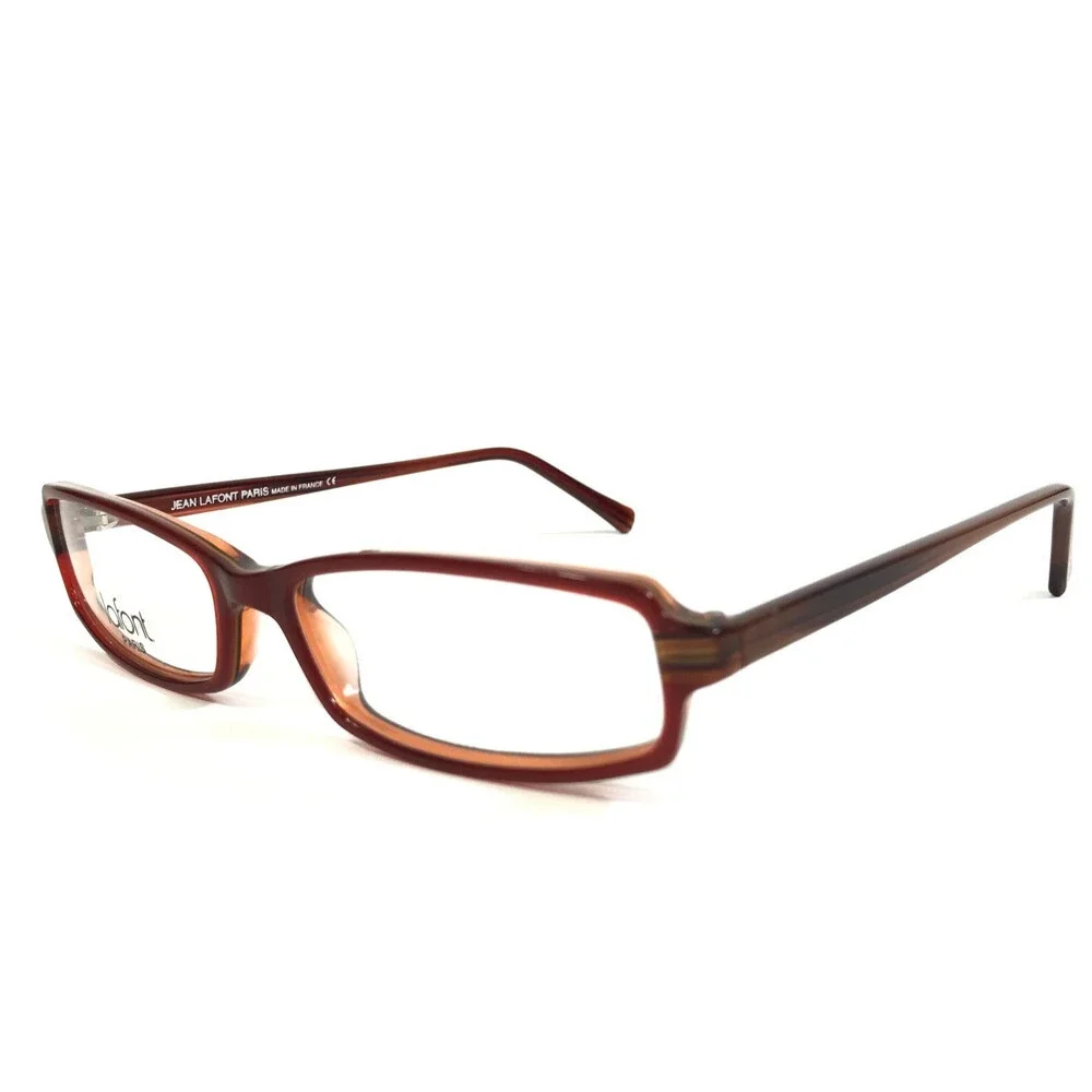 Jean Lafont Eyeglasses Frames MING 164 Brown Red Rectangle Full Rim 53-15-142